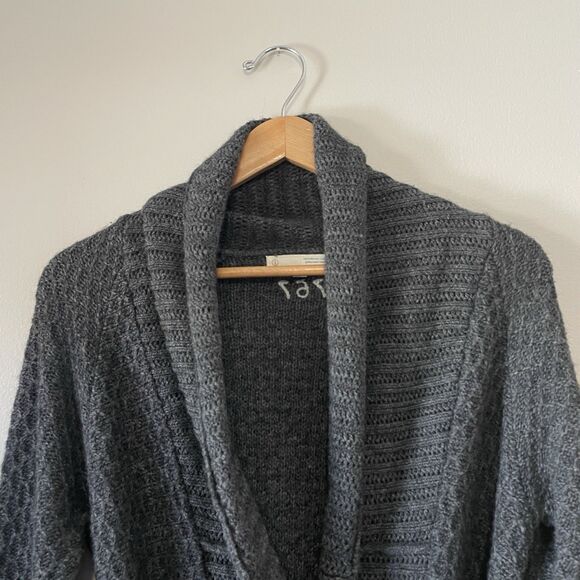 Odd Molly Long Cardigan Sweater S (1) Gray Wool Alpaca Blend 767 Tie Waist - Picture 8 of 15